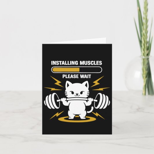 Carte Installation Muscles Veuillez Patienter Gym Cat Bo (Devant)