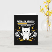 Carte Installation Muscles Veuillez Patienter Gym Cat Bo (Fleur jaune)