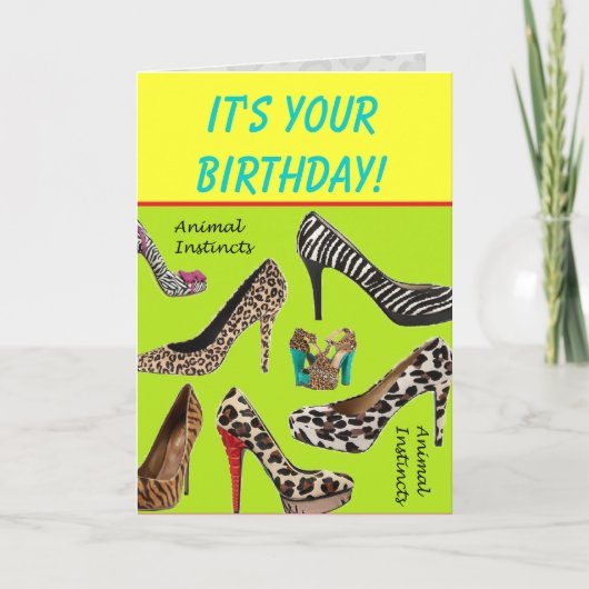 Carte Instincts animaux - Joyeux anniversaire (Devant)