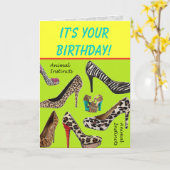 Carte Instincts animaux - Joyeux anniversaire (Fleur jaune)