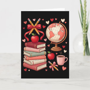Carte Institutrice Coquette École Saint-Valentin Arcs Li