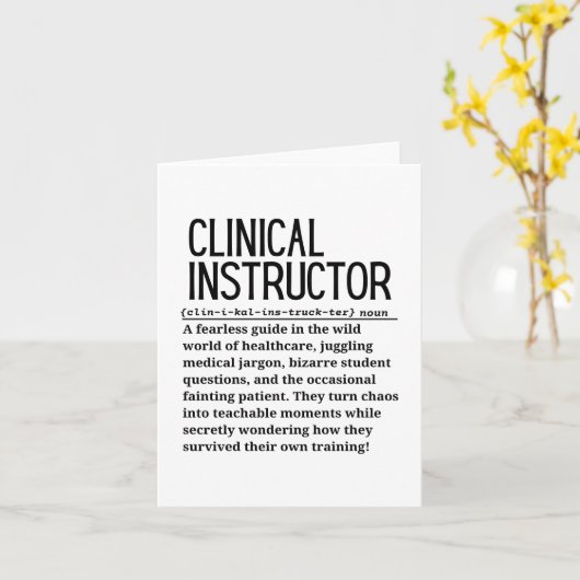 Carte Instructeur clinique (Fleur jaune)