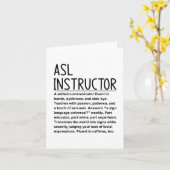 Carte Instructeur d'asl (Fleur jaune)