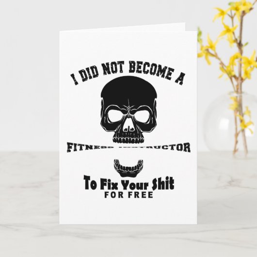 Carte Instructeur de condition physique (Fleur jaune)