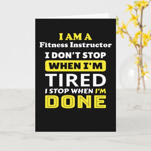 Carte Instructeur de condition physique (Fleur jaune)