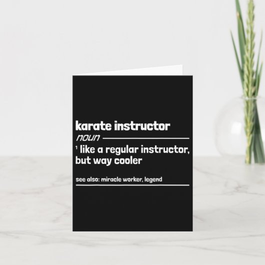 Carte Instructeur De Karaté Comme Un Instructeur Régulie (Devant)