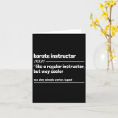 Carte Instructeur De Karaté Comme Un Instructeur Régulie (Fleur jaune)