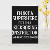 Carte Instructeur de kickboxing Entraînement de kick box (Fleur jaune)