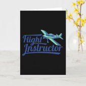 Carte Instructeur de vol Pilote formateur CFI Aviation (Fleur jaune)