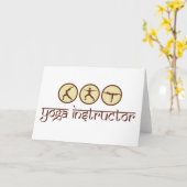 Carte Instructeur de yoga (Fleur jaune)