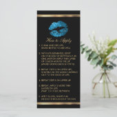 Carte Instructions pour la lèvre de Parties scintillant (Debout devant)