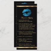 Carte Instructions pour la lèvre de Parties scintillant (Devant / Derrière)