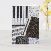 Carte Instrument de musique de bois de hautbois (Fleur jaune)