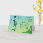 Carte Instrument de vent de soufflement d'homme (Fleur jaune)