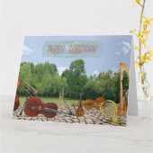 Carte Instruments surdimensionnés d'orchestre (Fleur jaune)