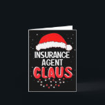 Carte Insurance Agent Santa Claus Christmas Matching Cos<br><div class="desc">Insurance Agent Santa Claus Christmas Matching Costume</div>