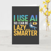 Carte Intelligence Artificielle Lazy Smarter Design drôl (Fleur jaune)