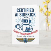 Carte Intelligence Artificielle Sidekick Drôle Design (Fleur jaune)