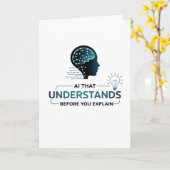 Carte Intelligence Artificielle Smart Tech Design (Fleur jaune)