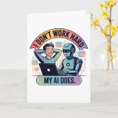 Carte Intelligence Artificielle Travailler plus intellig (Fleur jaune)