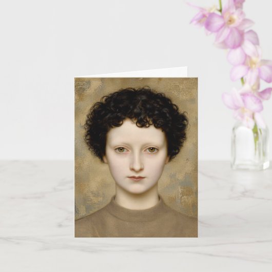 Carte Intelligence Délicate – Un Portrait d'Art Fin (Orchidée)