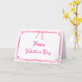 Carte Intemporelle Saint Valentin Coquette Bow Girly Pin (Fleur jaune)