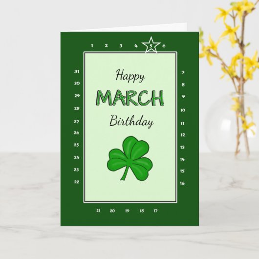 Carte interactive d'anniversaire de mars "Déplacer (Fleur jaune)