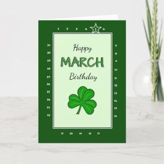 Carte interactive d'anniversaire de mars "Déplacer
