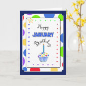 Carte Interactive Move the Star JANVIER Birthday Card (Fleur jaune)