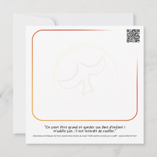 Carte "Interdit de rouiller" (Dos)