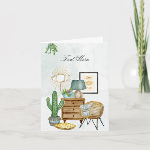Carte Intérieur chaleureux avec plantes