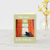 Carte Intérieur coincé…, ce beau jour… (Fleur jaune)