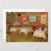 Carte Intérieur d'un restaurant par Vincent van Gogh (Devant / Derrière)