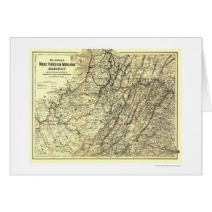 Carte intérieure 1883 de chemin de fer de la