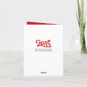 Carte intérieure chinoise d'en blanc du singe 2016 (Dos)