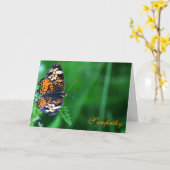 Carte intérieure de conception papillon Sympathy B (Fleur jaune)