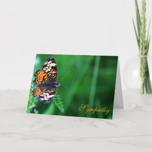 Carte intérieure de conception papillon Sympathy B