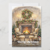 Carte intérieure de Noël joyeuse étiquette de vaca (Devant)