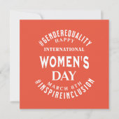 Carte International Women's Day | March 8th Equality (Devant)
