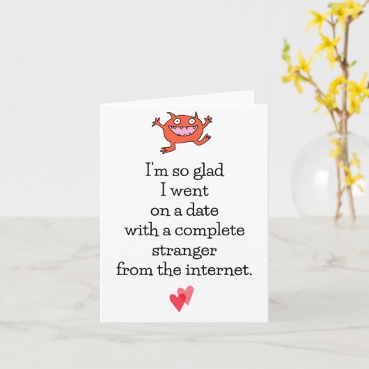 Carte Internet Stranger en ligne date mignonne drôle Val (Fleur jaune)