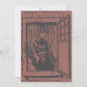 Carte Interrupteur de fenêtre Krampus rouge