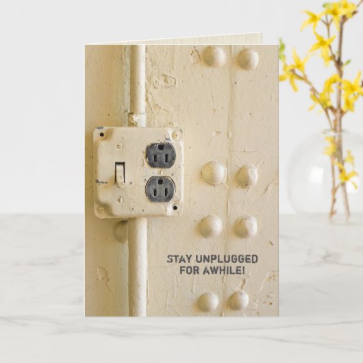 Carte Interrupteur électrique rétro (Fleur jaune)