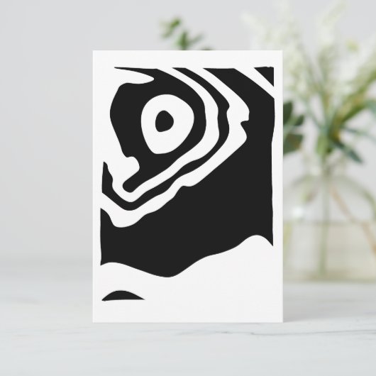 Carte Into Deep : Abstrait noir & blanc (Debout devant)