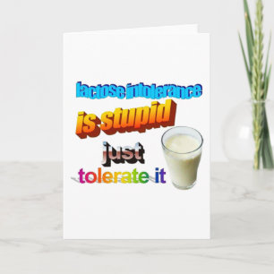Carte Intolérance lactose