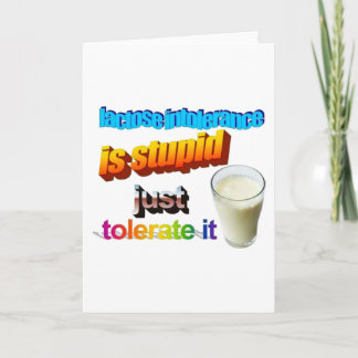 Carte Intolérance lactose