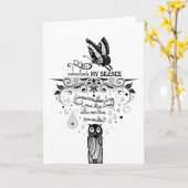 Carte Introduire Empath Silence citation d'encre de sage (Fleur jaune)