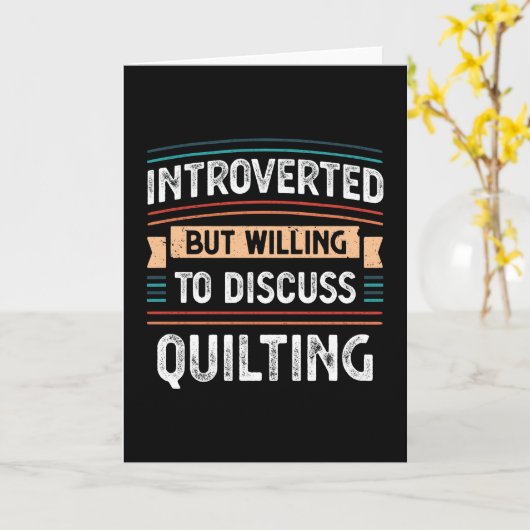 Carte Introverti prêt à discuter de patchwork (Fleur jaune)