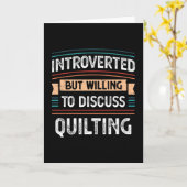 Carte Introverti prêt à discuter de Quilting (Fleur jaune)
