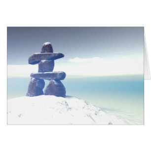 Carte inukshuk d'hiver