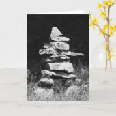 Carte Inukshuk se tient fort (Fleur jaune)